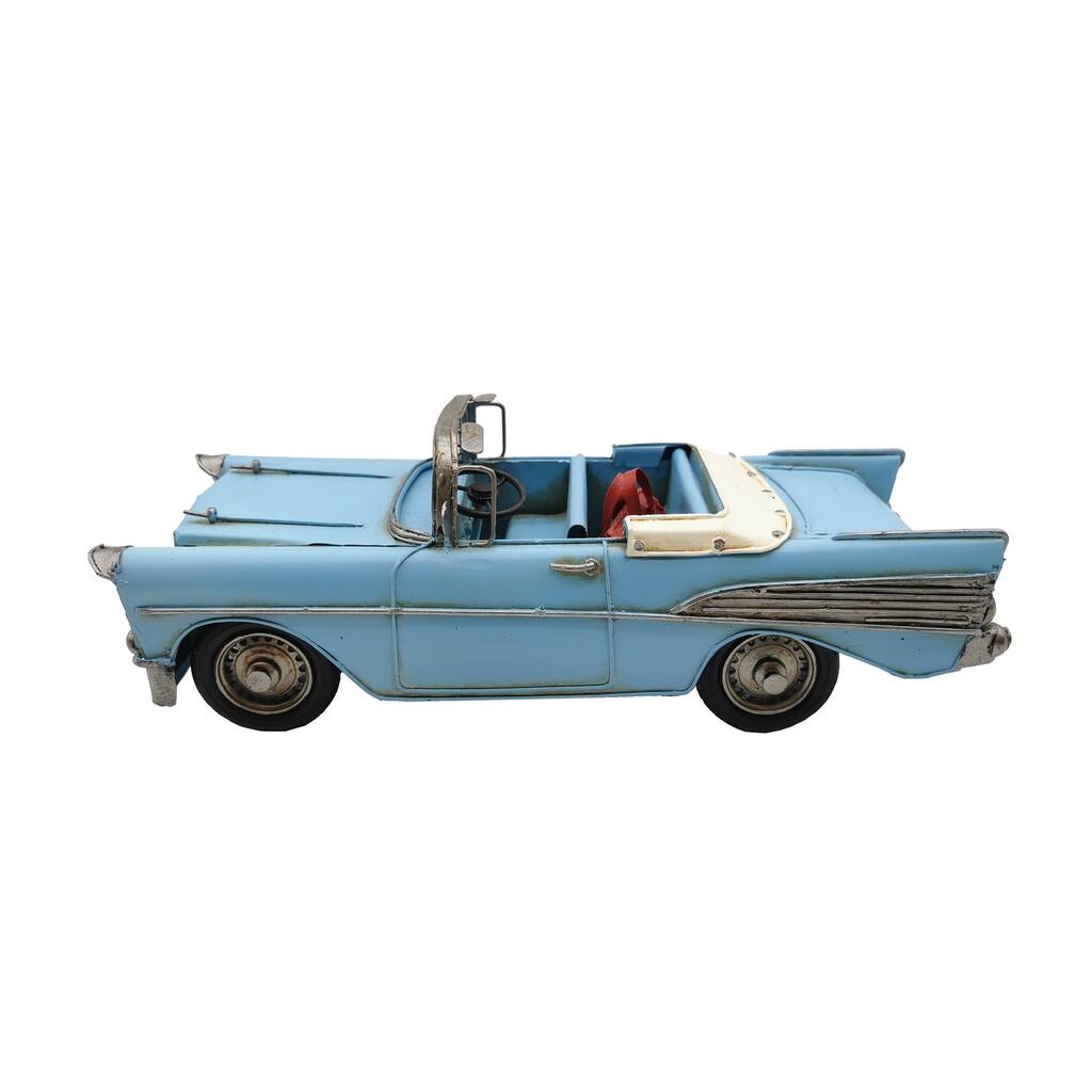 Blue Classic Convertible Car Metal Model