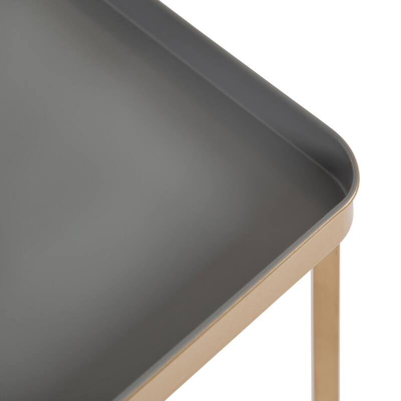 Kate and Laurel Celia Metal Tray Accent Table
