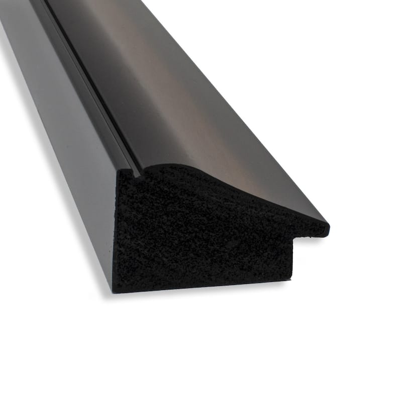 Non-Beveled Full Length On The Door Mirror - Brown Frame