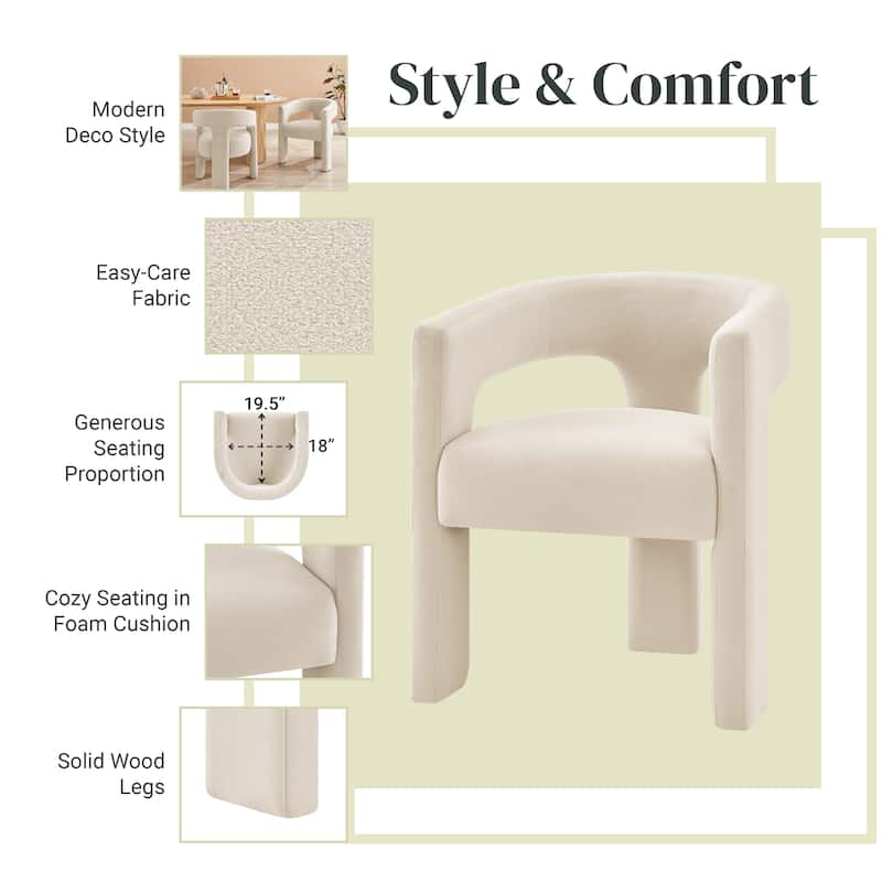 NPD Furniture Sherlyn Dining Side Arm Chair