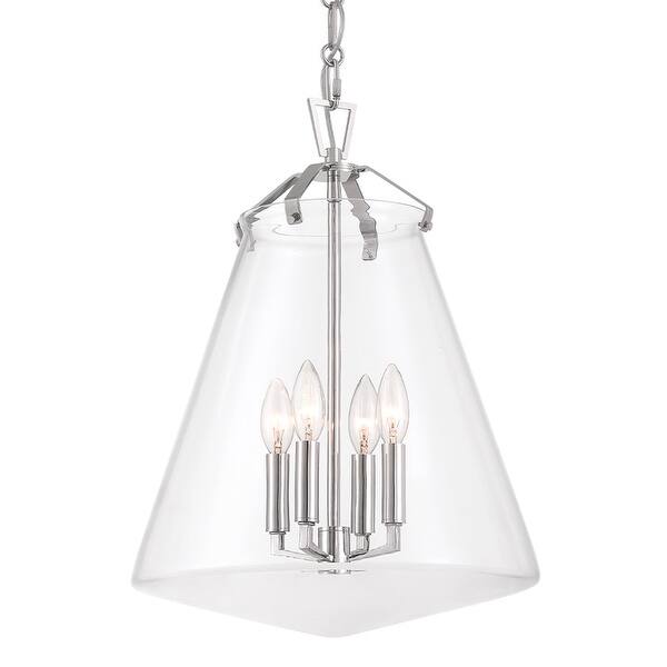 slide 2 of 11, Crystorama Lighting Group VSS-7015 Voss 4 Light 15" Wide Taper Candle Polished Nickel