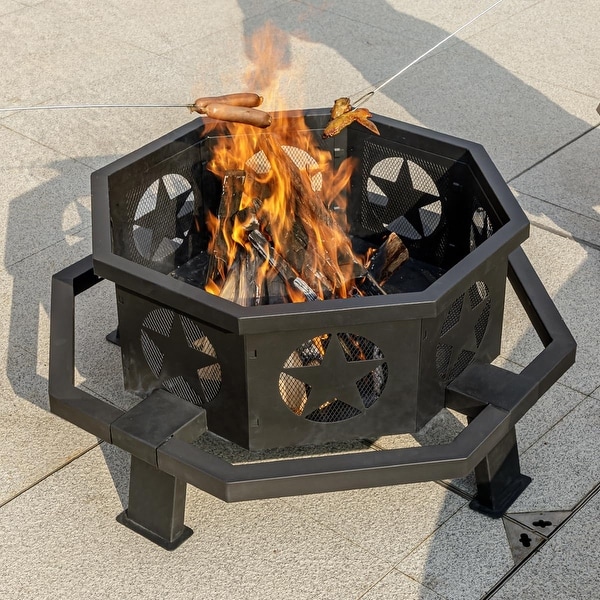 35 inch Fire Pit for Outside, Heavy Duty Wood Burning Fire Pits 35 inch Fire Pit for Outside, Heavy Duty Wood Burning Fire Pits