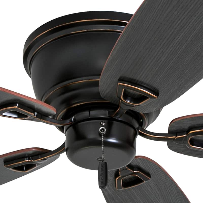 52" Honeywell Glen Alden Oil Rubbed Bronze Indoor Ceiling Fan, No Light, Pull Chain