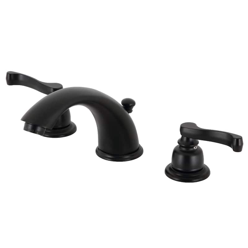 Kingston Brass 1.2 GPM Widespread Bathroom Faucet with Pop-Up Drain - Matte Black