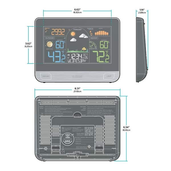 La Crosse Technology Wireless Weather Station with Atomic Time, 308-47737-INT