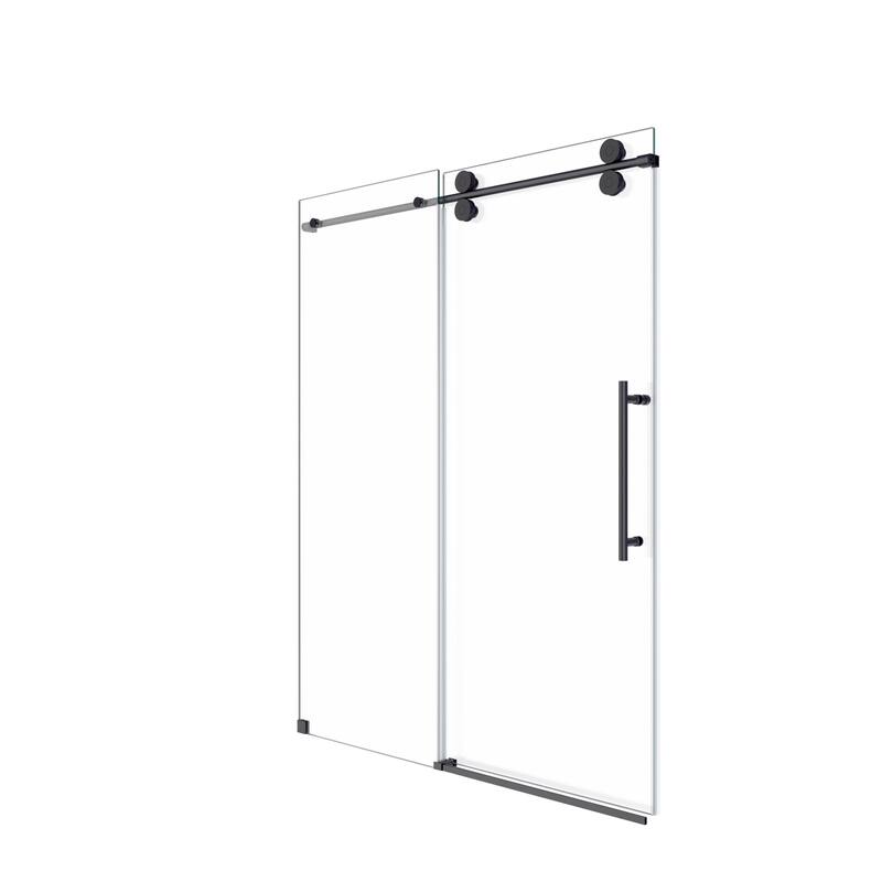 GDFStudio - Modern America Design Frameless Double Sliding Shower Door with 5/16" SGCC Tempered Glass & Stainless Steel Hardware