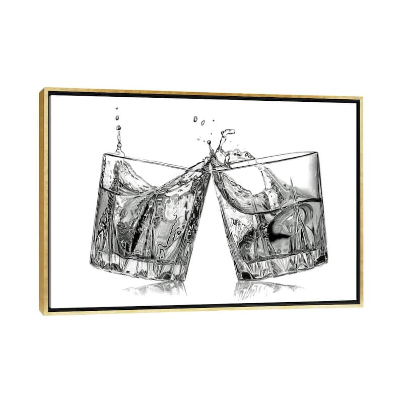 iCanvas "Bourbon Cheers" by Paul Stowe Framed Canvas Print - Gold - 18x26
