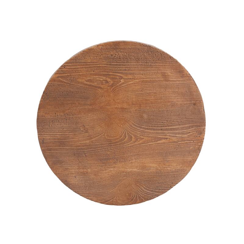 Christopher Knight Home - Marchand MGO Patio Three-Legged Wood-Grain Round Side Table