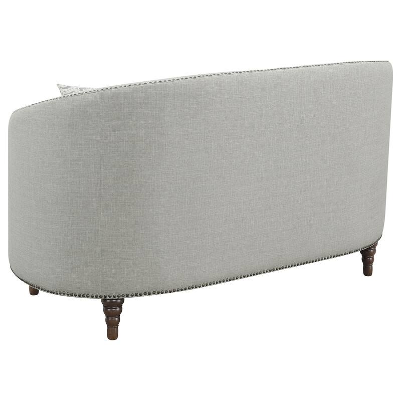 Avonlea Grey Upholstered Sloped Arm Sofa Set