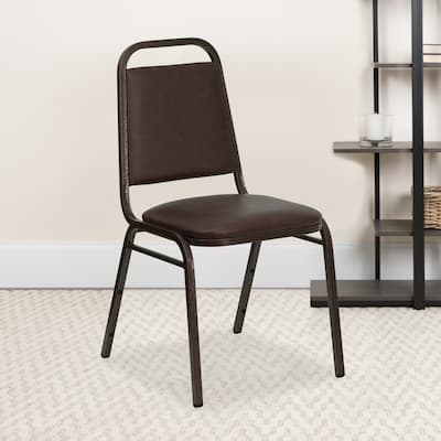 Trapezoidal Back Stacking Banquet Chair with 1.5" Thick Seat - 20.25"D x 17.5"W x 34"H