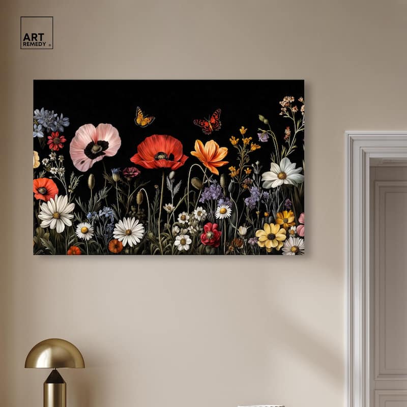 Wildflower Panorama Canvas by Art Remedy, Gallery Wrapped