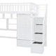 preview thumbnail 53 of 52, Twin Size Loft Bed With Bookshelf,Drawers,Desk And Wardrobe for Home