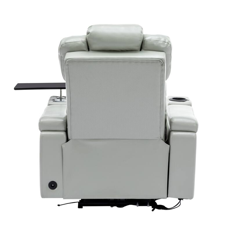 Power Recliner Individual Seat Home Theater Recliner with Cooling Cup Holder, Bluetooth Speaker, LED Lights, USB Ports