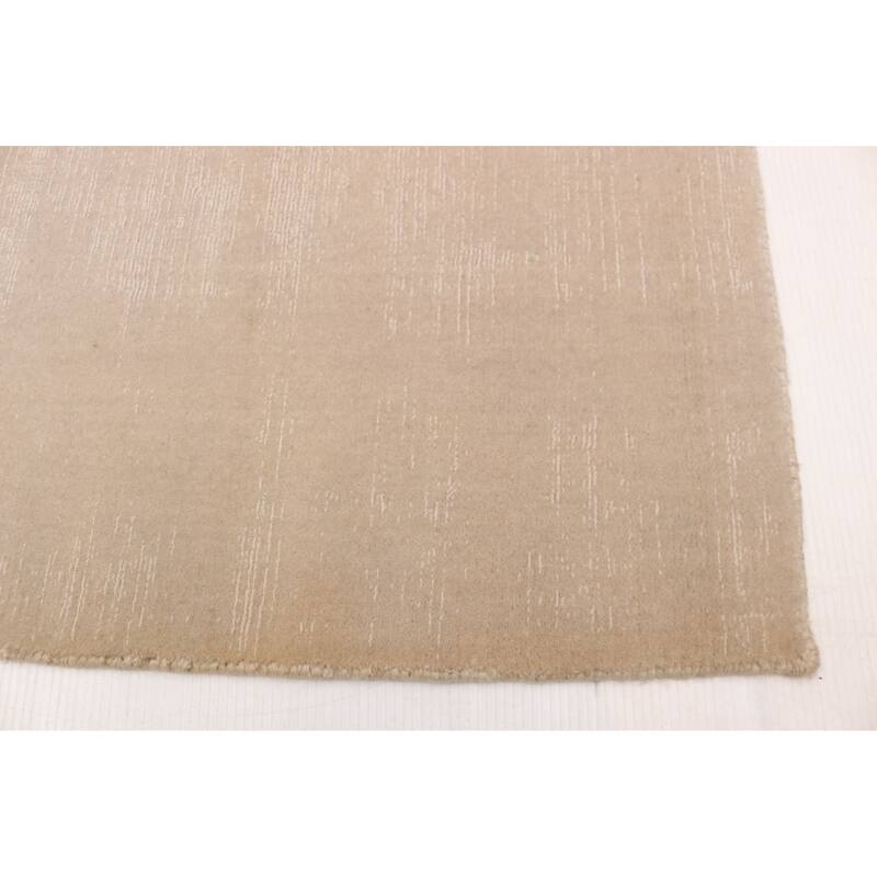 ECARPETGALLERY Hand Loomed Kashkuli Gabbeh Light Khaki Wool Rug - 5'5 x 7'6