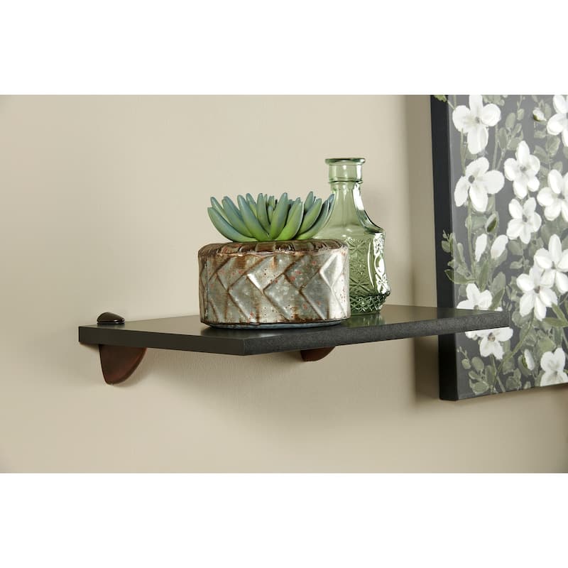 Wallscapes Gallery 12x16 Black Shelf Kit with Bronze Pelican Brackets