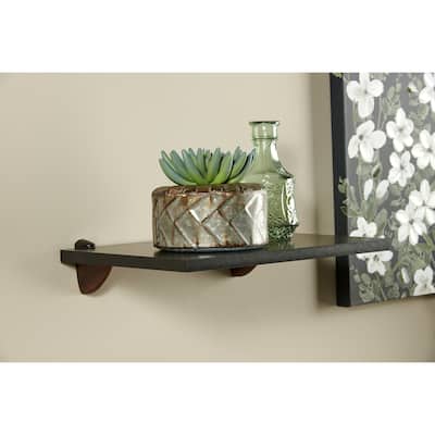Wallscapes Gallery 12x16 Black Shelf Kit with Bronze Pelican Brackets