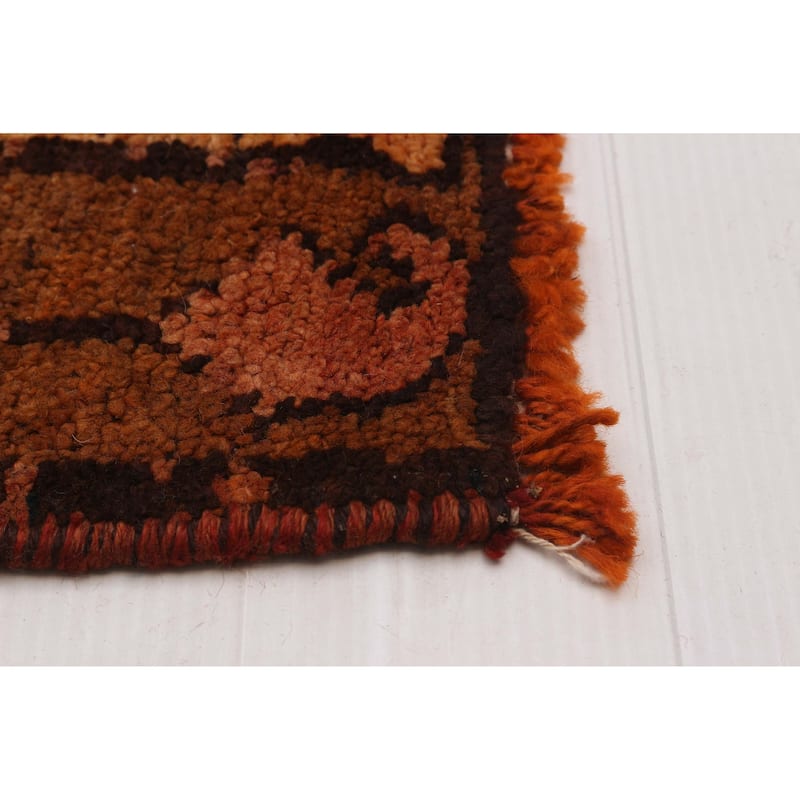 ECARPETGALLERY Hand-knotted Melis Vintage Burnt Orange Wool Rug - 5'0 x 11'11