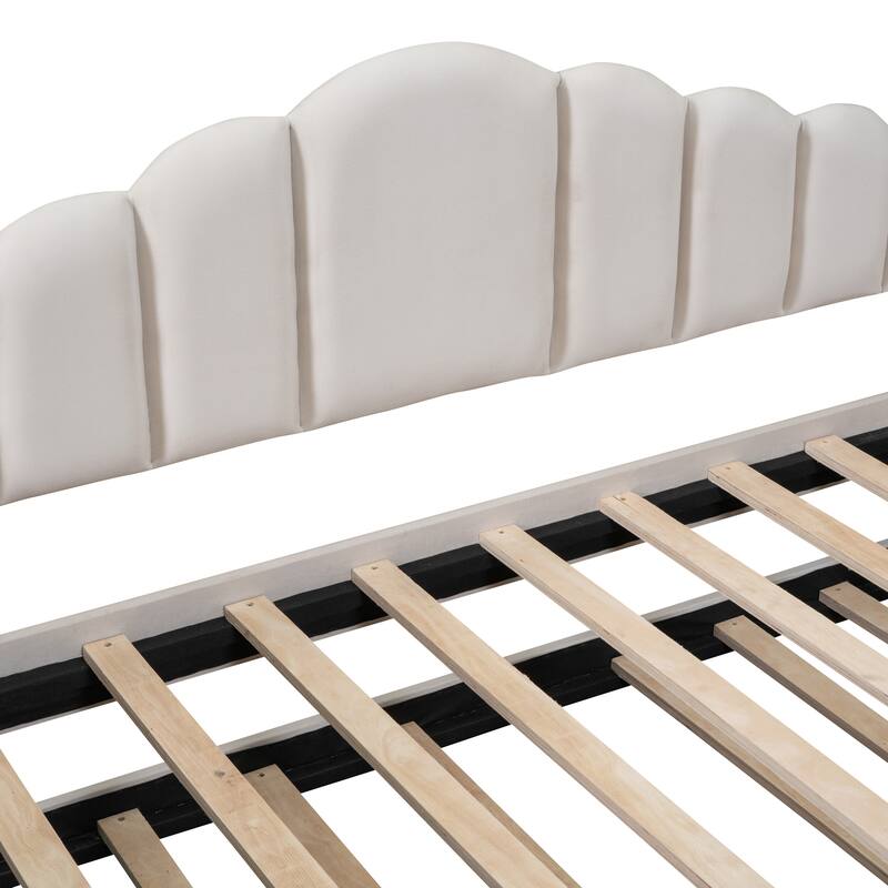 Upholstered Twin Daybed with Trundle and Built-in USB Charging Station