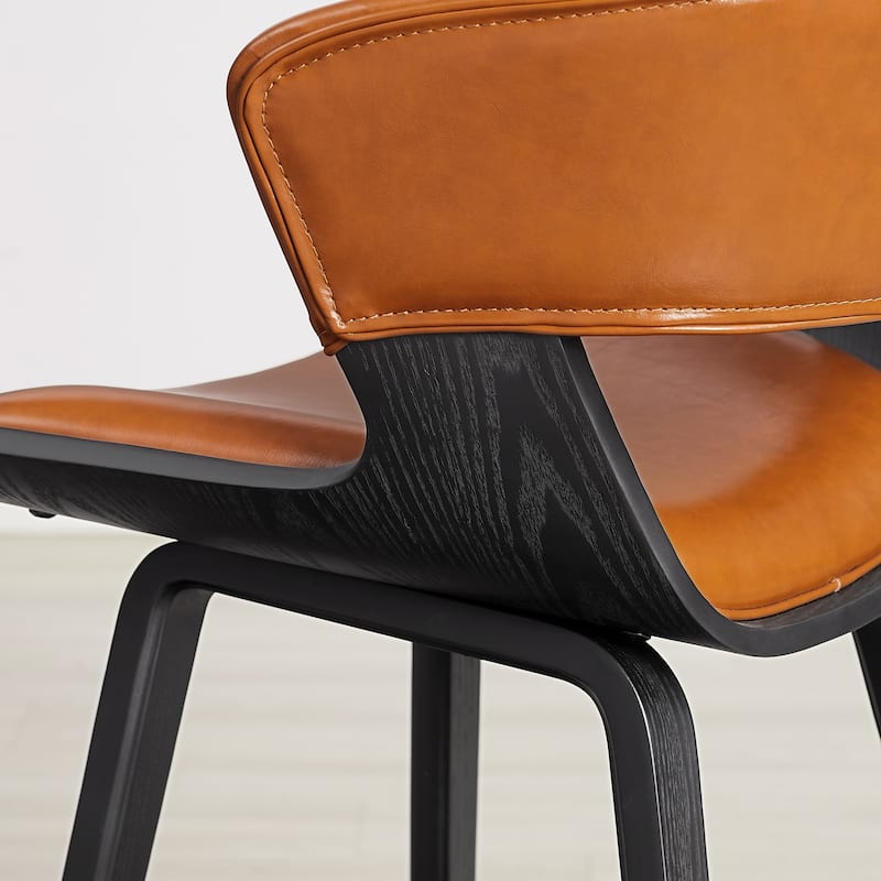 Art Leon Set of 2 Mid-Century Modern Upholstered Counter or Bar Stool