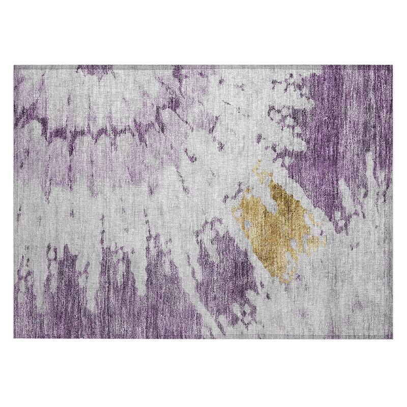 Machine Washable Indoor/ Outdoor Chantille Tie Dye Modern Rug