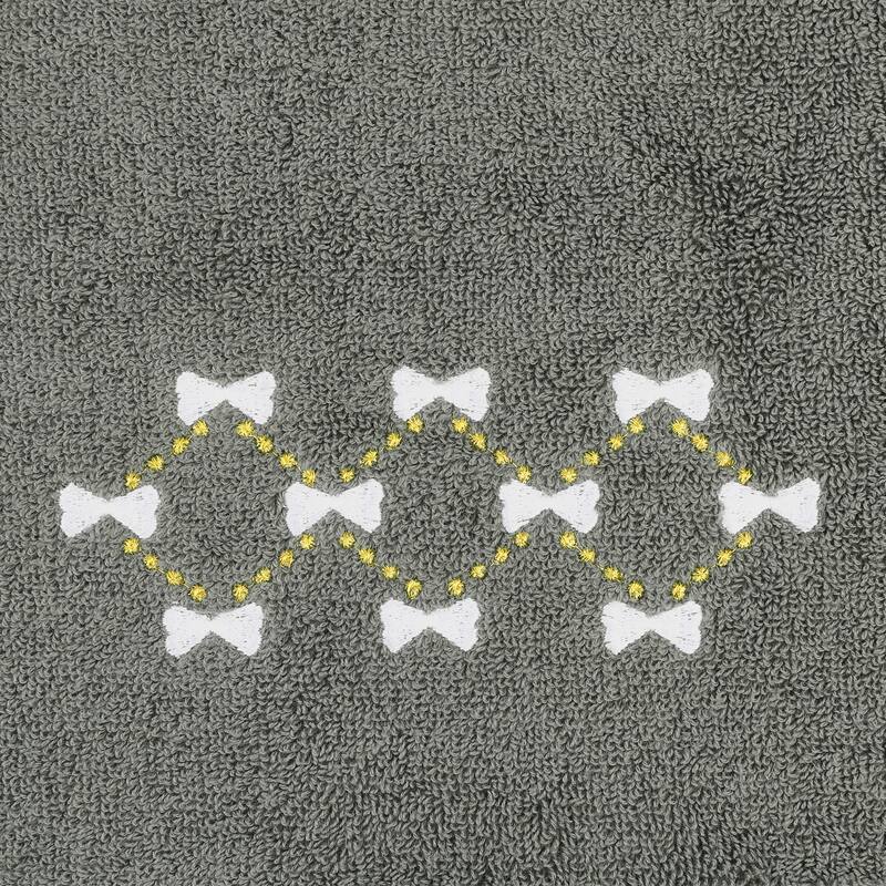 Hand Towels Embroidered Bow Pattern Decorative Towel Cotton Absorbent Soft Hand Towel Set for Bathroom