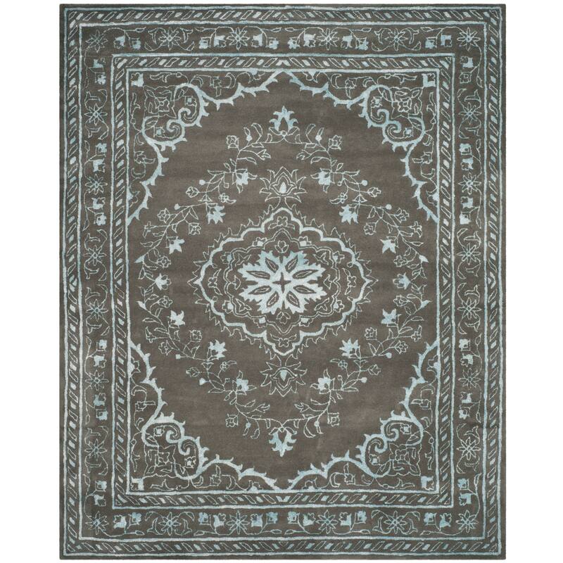 SAFAVIEH Handmade Glamour Gudmundina Modern Viscose Rug - 8' x 10' - Dark Grey