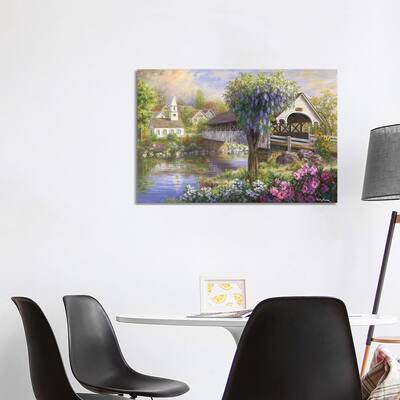iCanvas "Picturesque Covered Bridge" by Nicky Boehme Canvas Print