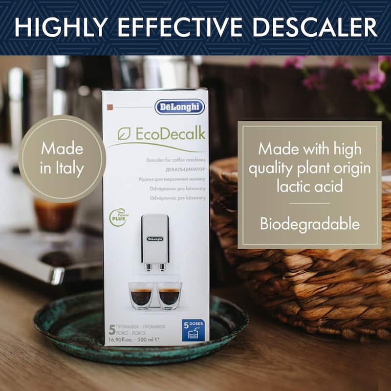 Delonghi EcoDecalk Descaler for Coffee Machines, 500mL