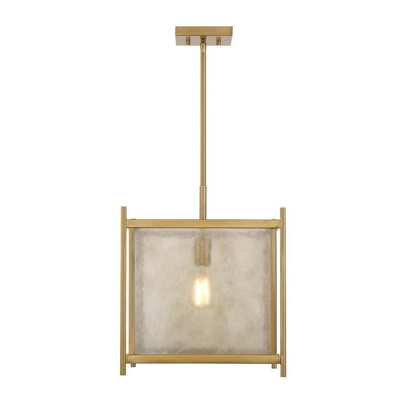 Warm Brass One Light Pendant from the Jacobs Collection