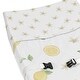 preview thumbnail 4 of 4, Lemon Floral Girl Changing Pad Cover - Yellow Green White Watercolor Boho Bohemian Farmhouse Fruit Flower Blossom Botanical Leaf