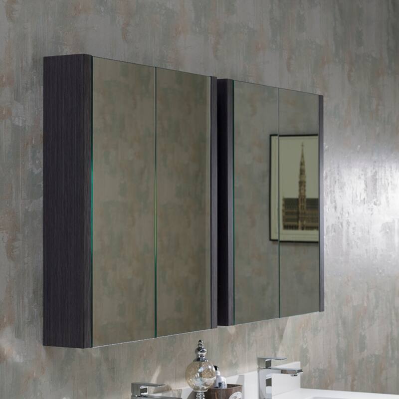 Solid Wood Bathroom Vanity with Mirror Medicine Cabinet