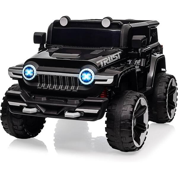 slide 2 of 30, 2 Seater Ride On Car with Remote Control, 4WD Off-Road Truck 12V Electric Battery Powered Ride On Toys Black