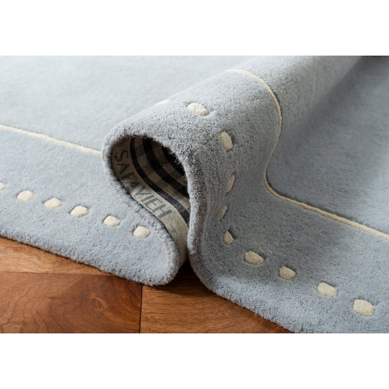 SAFAVIEH Handmade Bella Alverta Dotted Border Wool Rug