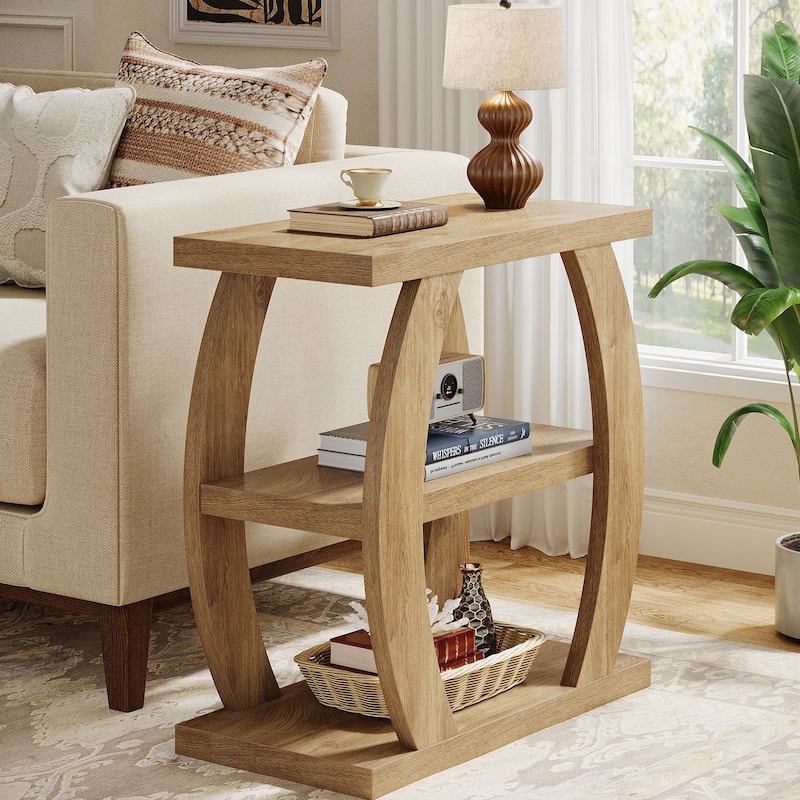3 Tier Side End Table for Living Room / Bedroom - 1-Piece