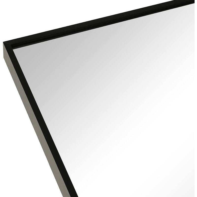 20x30 Inch Black Metal Framed Arched Bathrrom Mirror for Wall