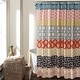 preview thumbnail 12 of 16, The Curated Nomad Lyon Bohemian Shower Curtain 72" x 72" - Fuchsia & Orange