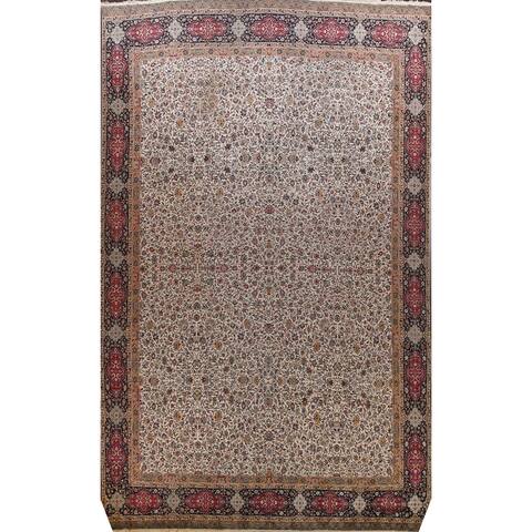 Large Vegetable Dye Agra Oriental Area Rug Hand-knotted Wool Carpet - 13'9" x 18'5"