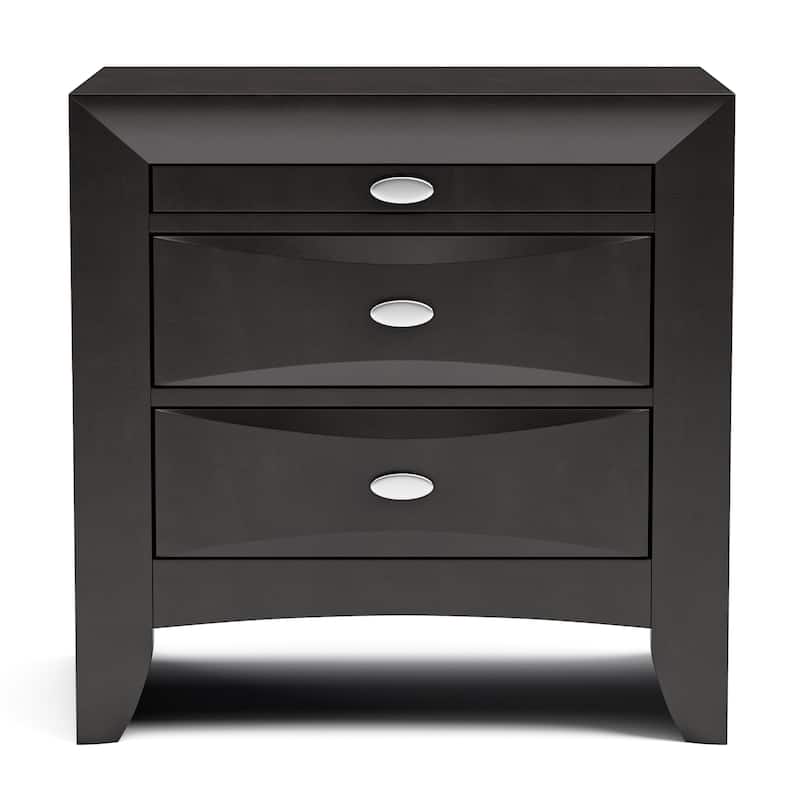 Furniture of America Brent 3-Piece Wood Platform Bedroom Set with Drawers and Bookcase Headboard