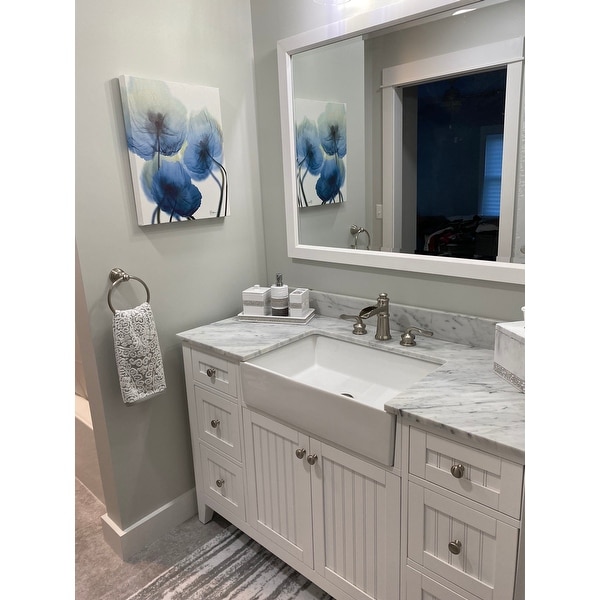 Large White Bathroom Mirror – Rispa