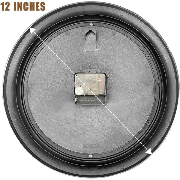 Retro Wall Clock, 12'' Non Ticking Classic Silent Wall Clocks