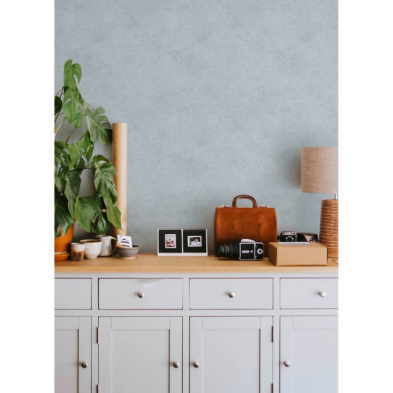 Chesapeake Homespun Denim Textured Wallpaper