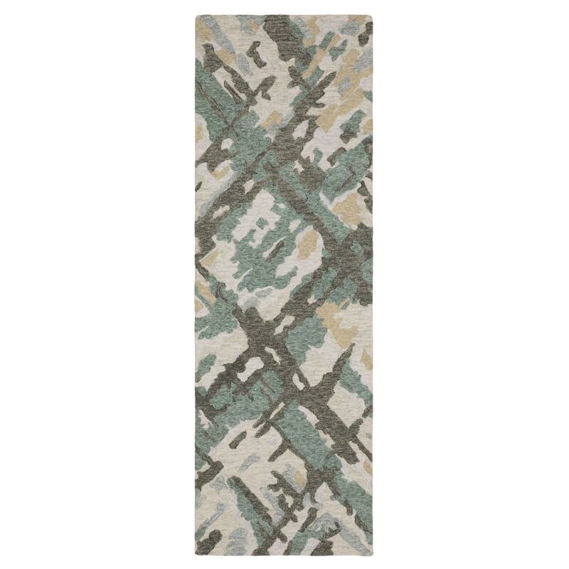HomeRoots Abstract Modern Rectangle Area Rug
