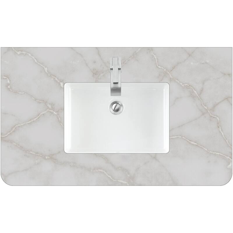 James Martin Vanities 060-S36RC 36" Stone Composite Vanity Top - Victorian Silver