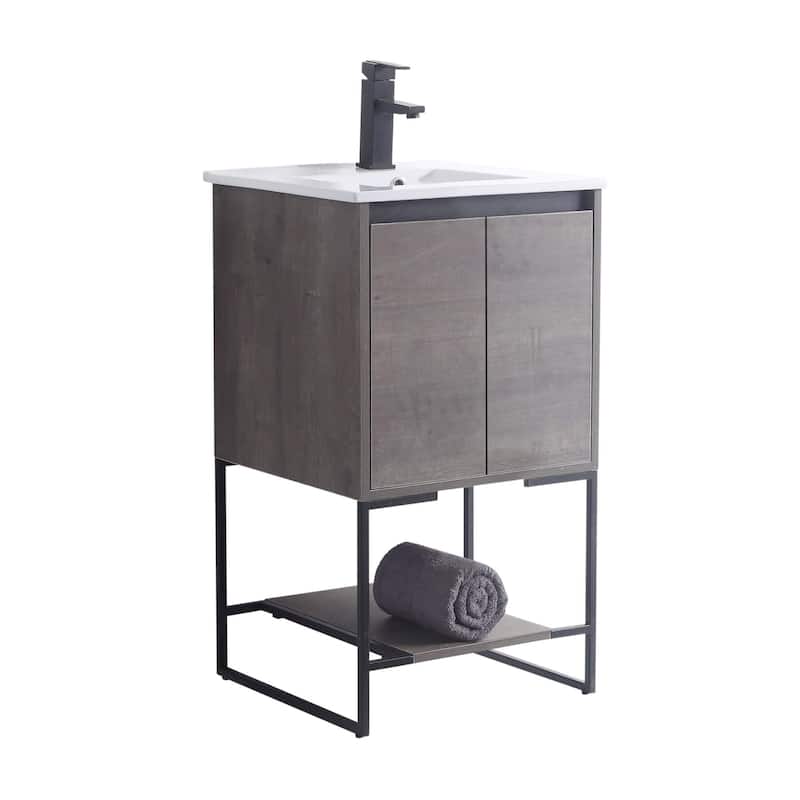 Fine Fixtures Urbania Collection Bathroom Vanity - 20" - Grey