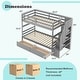 preview thumbnail 23 of 28, Costway Twin Over Twin Bunk Bed with Storage Stairs & Drawers - See Details