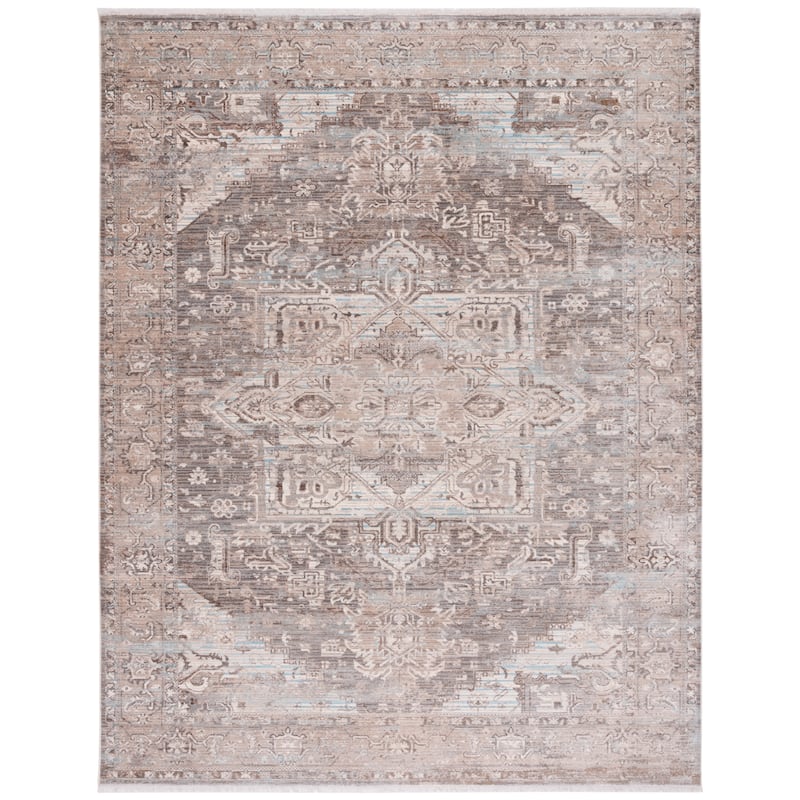 SAFAVIEH Vintage Persian Gertrude Oriental Medallion Rug - 6'7" Square - Brown/Beige