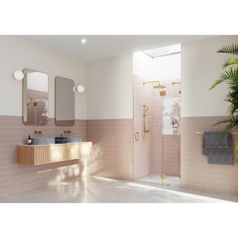 Glass Warehouse 78" x 42.75" Frameless Shower Door - Glass Hinge
