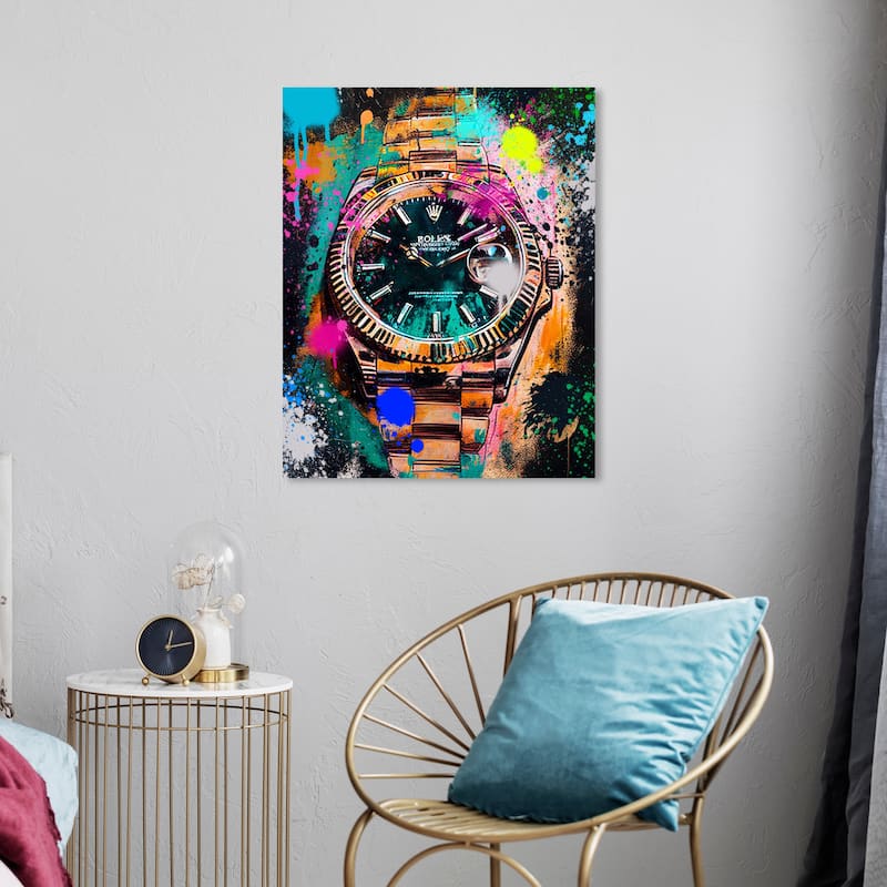 Wynwood Studio Fashion and Glam Watch for Winners II Orange and Bohemian & Eclectic Wall Art Canvas Print - 24 x 20