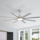 preview thumbnail 11 of 77, Sofucor Modern Smart Ceiling Fan – 52"/66"/72"/ 84", App & Voice and Remote Control 84 Inch Diameter - Silver