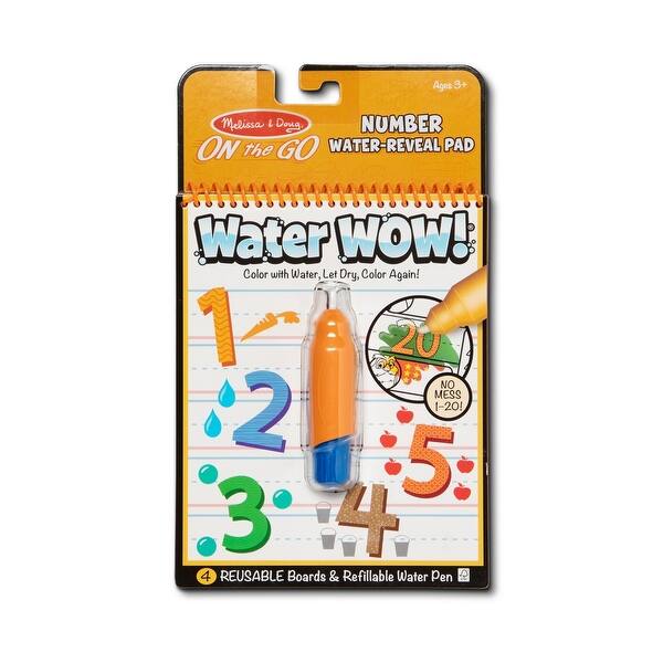 slide 2 of 7, Melissa & Doug On the Go Water Wow Reusable Water-Reveal Pad - Numbers